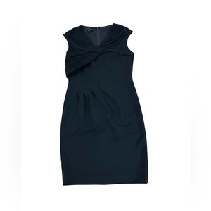 LAFAYETTE 148 NY Black Silk Tech Neely Sheath Dress